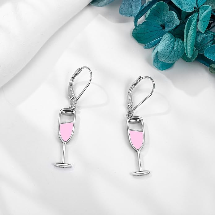 MONGAS Dragonfly/Sunflower/Hummingbird/Sand Dollar/Crab/Champagne/Arrow/Cherry/Ankh/Sloth Earrings for Women Sterling Silver Dragonfly/Sunflower/Hummingbird/Sand Dollar Jewelry for Women