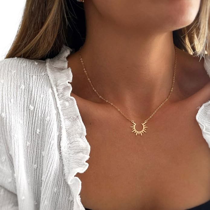 Gold Necklace for Women-14k Gold Plated Infinity Necklace Star Of David Necklace Evil Eye Cross Pendants Heart Dainty Gold Necklace For Women
