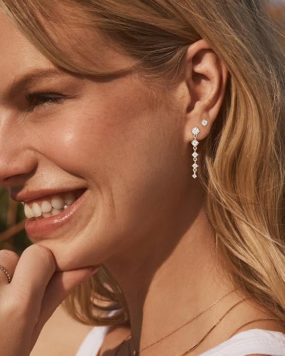 Gold Hoop Earrings Set for Women 14K Gold Silver Plated Huggie Earring Pack Multiple Piercing Dainty Cartilage Earring Hypoallergenic Trendy Cubic Zirconia CZ Earring Stack Jewelry Gifts