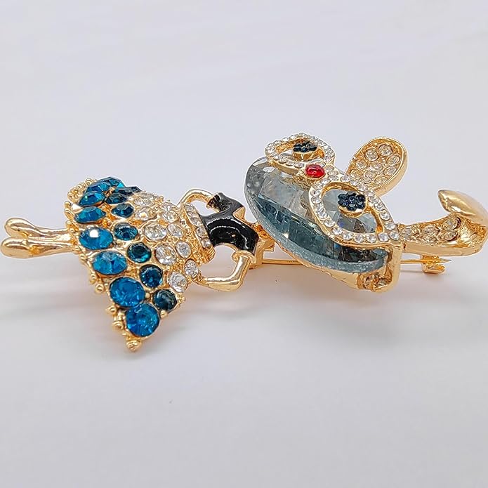 Rhinestone Rabbit Brooches for Women, Sparkling Crystal Alloy Lapel Pin, Vintage Animal Jewelry for Blazers, Sweaters, Scarves, Tote Bags - Versatile Accessories for Daily Wear, Parties, Weddings