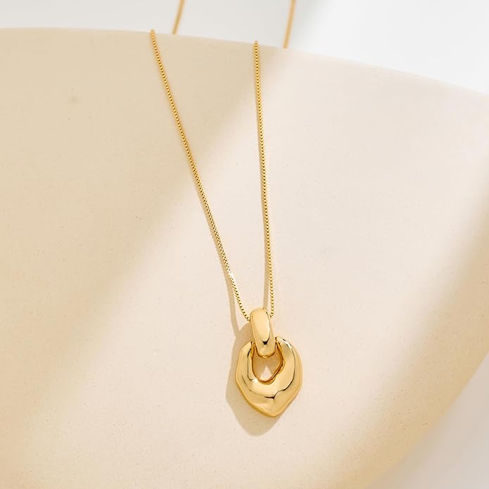 Pendant Necklace for Women Statement Gold Silver Necklace Trendy Jewelry for Women