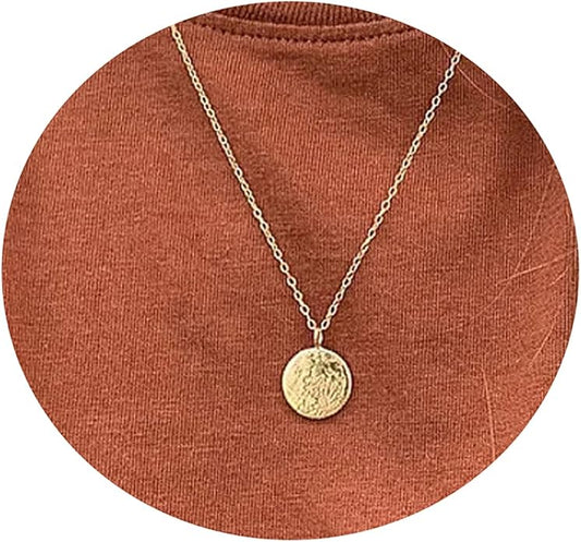 Collner 14K Gold Heart Pendant Necklace for Women Dainty Star Necklace Tiny Evil Eye Choker Necklace Boho Crescent Moon Necklace Minimalist Jewelry