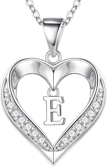 Turandoss Heart Initial Necklaces for Women - Dainty 14K Gold Plated CZ Heart Pendant Necklace with Tiny Letter A-Z, Non Tarnish Waterproof Trendy Jewelry Gifts for Mom Wife Girlfriend