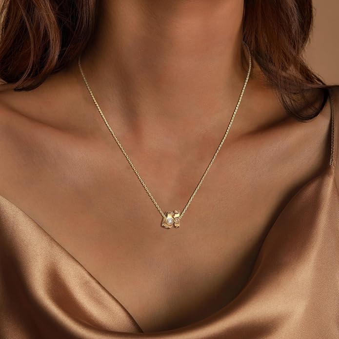 OGD Layered CZ Rondelle Pendant Necklaces for Women, 14K Gold Plated Trendy Mariner Chain Dainty Circle Rondelle Pendant Choker Necklace for Women Two-Toned Cubic Zirconia Gold Necklace