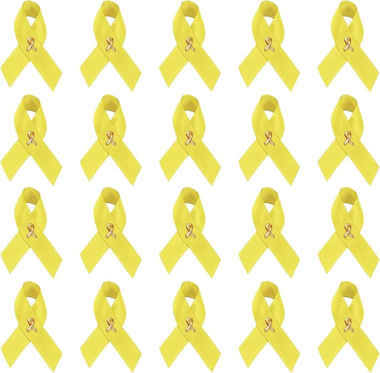 1/2/5/10/25/50/100pcs Satin Awareness Ribbon Pins (Pick your color), for Cancer & Disease Awareness, Bulk Quantities for Fundraising, Events, Gift Giving
