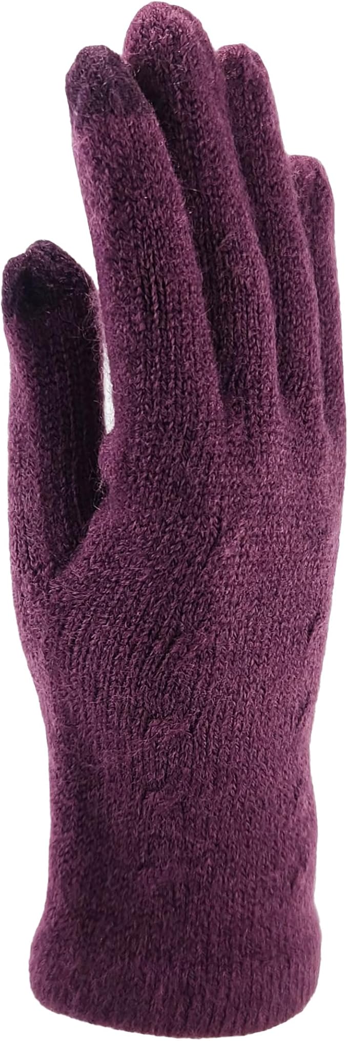 BRUCERIVER Women's Ultra Soft Knit Scarf & Glove Set Touchscreen Function Cable Design