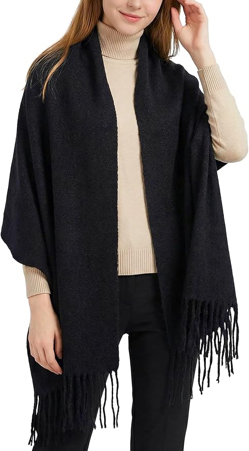 Achillea Warm Cashmere-Feel Winter Scarf – Thick Pashmina Shawl Wrap for Cold Weather