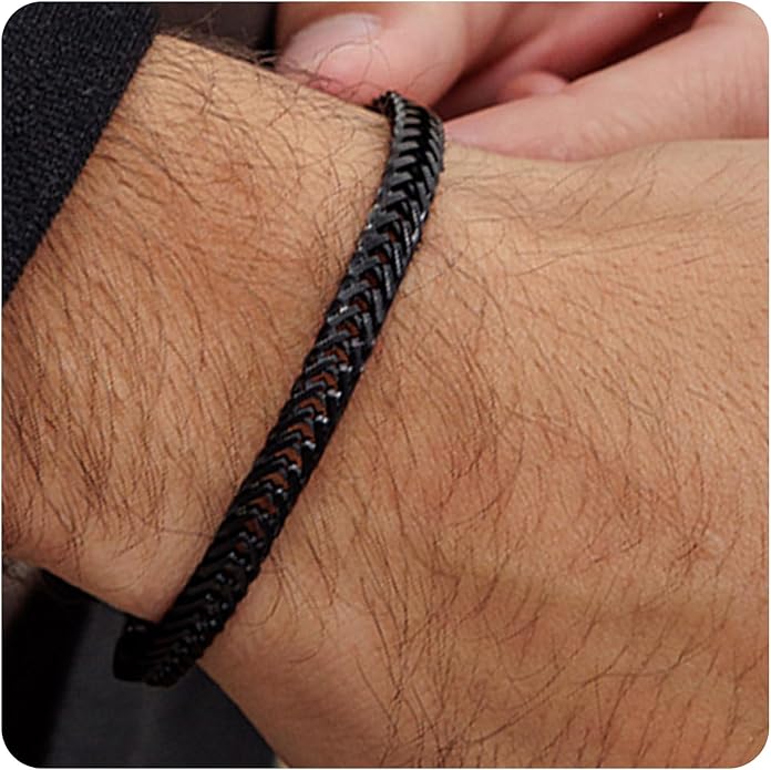 Galis Mens Bracelet Dvir - Stainless Steel for Men, Non Tarnish Rope Chain Bracelets, Stylish Birthday, Gift for Men, Dad, Husband, Boyfriend