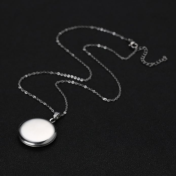PHOCKSIN Personalized Locket Necklace for Women Photo Necklace with Customized Picture Birth Flower Birthstone New Years Gifts for Women