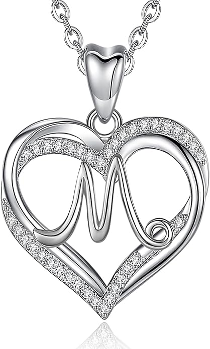 INFUSEU Unique Initial Necklaces for Women Girls Small Heart Letter Jewelry, Meaningful Personalized Gifts