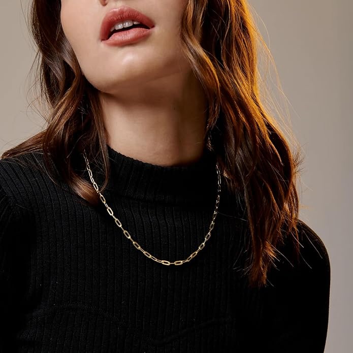 925 Sterling Silver Singapore Chain Lobster Clasp Paperclip Necklace for Women Sparkling Chain 2mm2.5mm3mm4mm5mm Gifts for Her