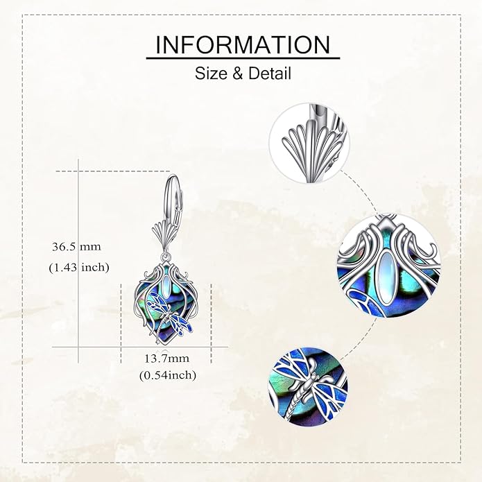 MONGAS Dragonfly/Sunflower/Hummingbird/Sand Dollar/Crab/Champagne/Arrow/Cherry/Ankh/Sloth Earrings for Women Sterling Silver Dragonfly/Sunflower/Hummingbird/Sand Dollar Jewelry for Women