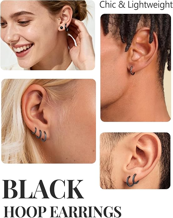 Silvora 925 Sterling Silver Small Hoop Earrings for Women Huggie Earrings Hypoallergenic Cartilage Earrings Tiny Hoops 6mm/8mm/10mm/12mm/14mm/16mm/18mm/20mm