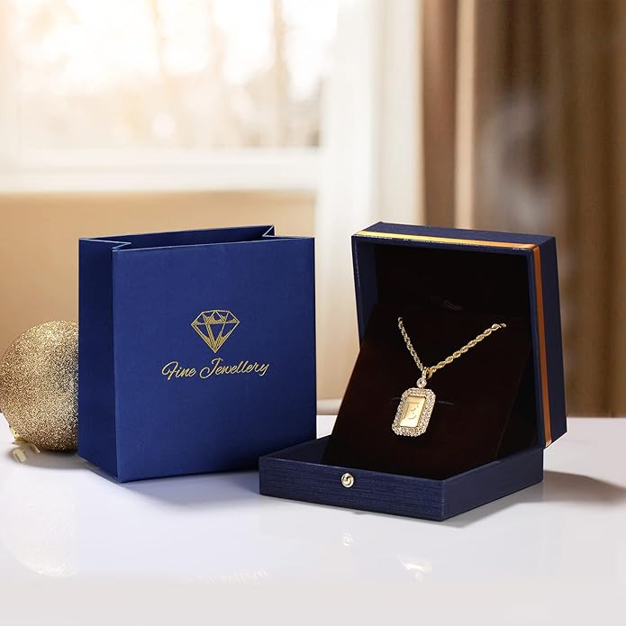 Poekio Gold Initial Necklaces for Women, Letter Necklace for Her Birthday Yellow Gold Initial Pendant Necklace with Rope Chain, Women Jewelry Gifts for Her Wife Girlfriend