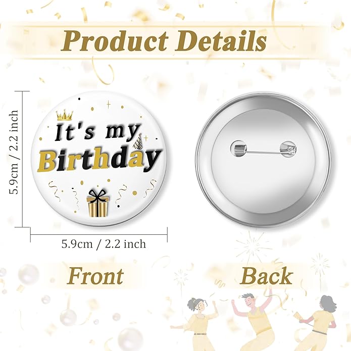 DAYANEY Enamel Pins for Backpacks, Happy Birthday Pin for Girls Boys Women men, Ello Worm Anime Pins, Its My Birthday Pin Brooch Button, Live Laugh Toaster Bath Vintage Badge for Women