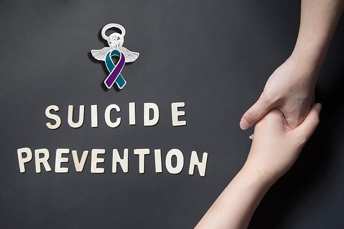 Suicide Awareness and Prevention Pin - Bulk Packs - Variety Pack of Teal & Purple Ribbon Pin Perfect for Support Groups, Gift-Giving and Fundraising