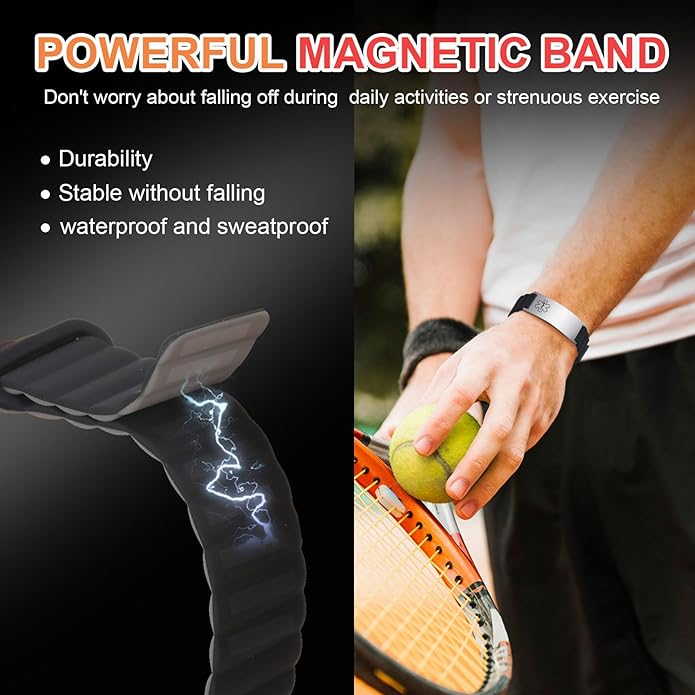 Comfortable Medical ID Bracelet for Men & Women - Custom Engraved Silicone Strap Comfort Fit Medical Alert Bracelets for Sports,Adjustable Waterproof Customizable Wristband for Diabetic