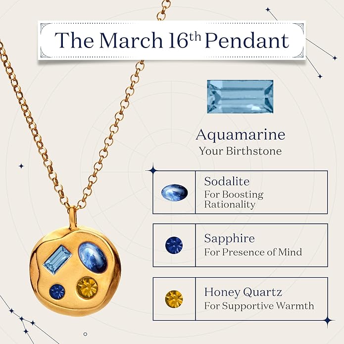Birthdate 14k Gold Necklace for Women - 16-20in Adjustable 14 Karat Gold Chain with Lobster Clasp - Cadenas de Oro 14k Puro Para Mujer, Ladies Jewelry Birthstone