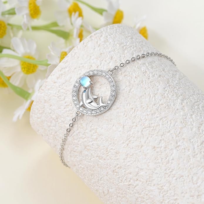 Animal Bracelet for Women 925 Sterling Silver Cat/Dolphin/Turtle/Horse Bracelet Jewelry Gifts