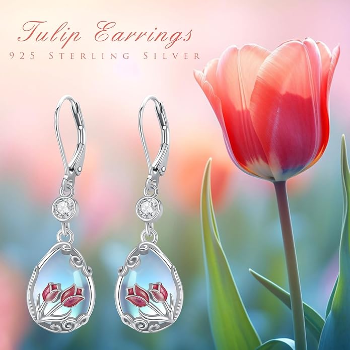 925 Sterling Silver Animals and Plants Dangle Drop Earrings for Women Hypoallergenic Gift for Women Mom Wife Her, Mother’s Day, Birthday, Anniversary