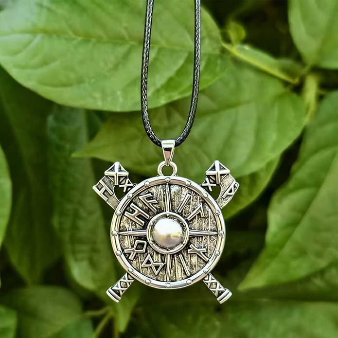 S925 Sterling Silver Viking Pendant, Norse Mythology Inspired Men's Jewelry, Perfect for Necklaces, Gift for Father's Day, Christmas, Birthday