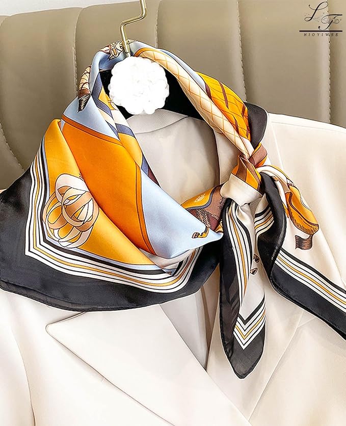Hioyiwse Satin Bandanas Head Scarf For Women Hair Scarves Accessories Lightweight Fashion Wrap Neck Silk Sleeping Headscarf