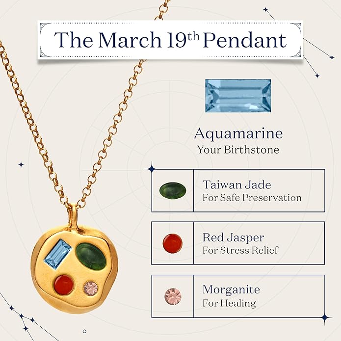 Birthdate 14k Gold Necklace for Women - 16-20in Adjustable 14 Karat Gold Chain with Lobster Clasp - Cadenas de Oro 14k Puro Para Mujer, Ladies Jewelry Birthstone