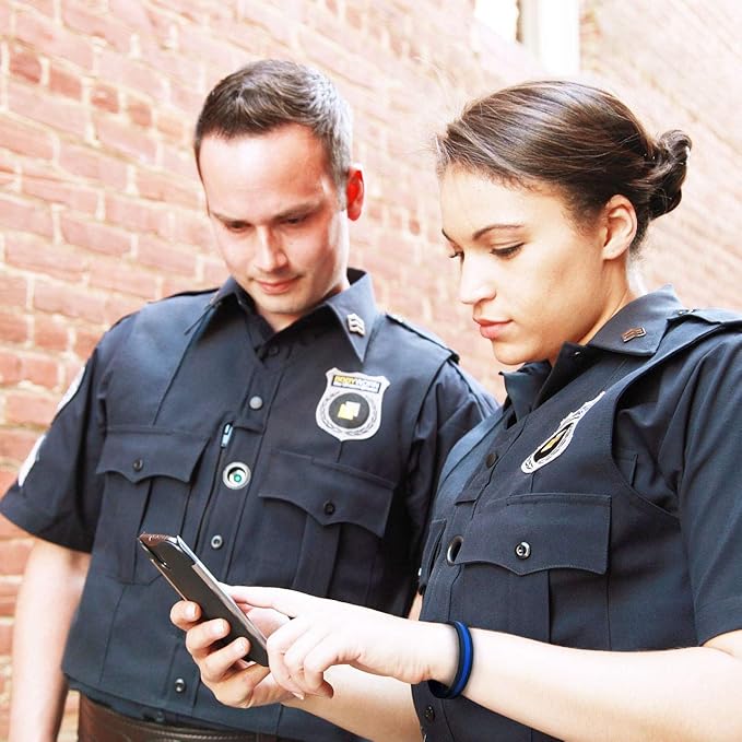 Reminderband Thin Blue Line Bracelet – Silicone Rubber Wristband for Men & Women Blue Silicone Bracelet for Police Graduation Gifts, Retirement, Events, Awareness