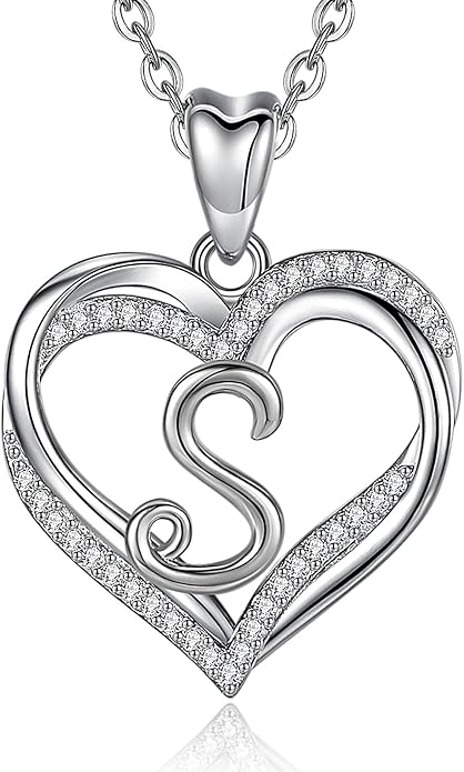 INFUSEU Unique Initial Necklaces for Women Girls Small Heart Letter Jewelry, Meaningful Personalized Gifts