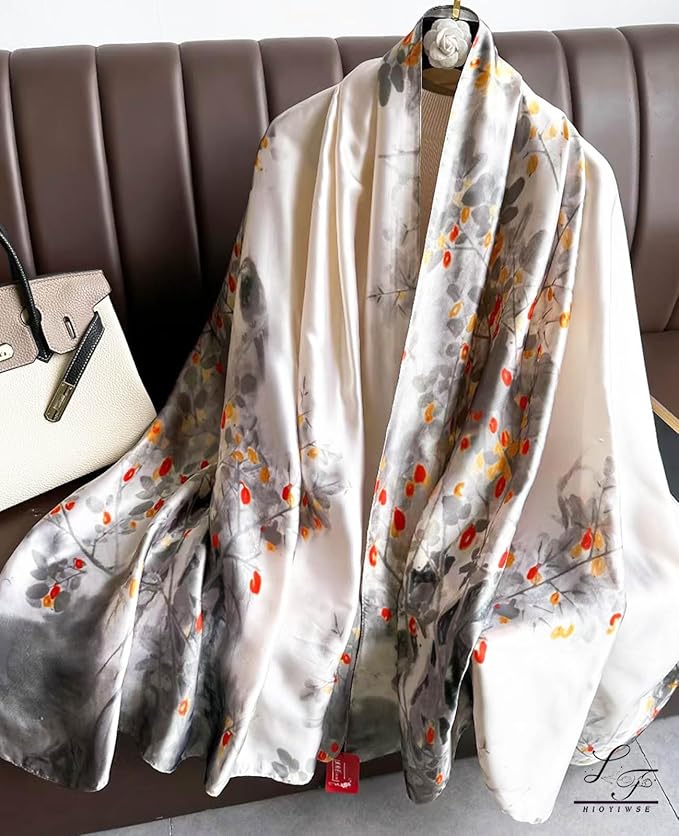 Hioyiwse Shawl Scarf For Women Lightweight Scarves Floral Pattern Formal Evening Dressesformal Shawl Summer Wraps