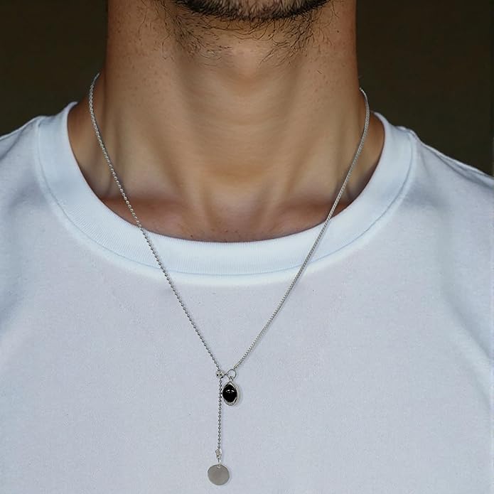 Irregular Y2k Long Y-shaped Necklace with Zircon Inlaid Sparkling Brick Tassel Pendant Double-Layer Chain High-end Fashion Accessory Women's