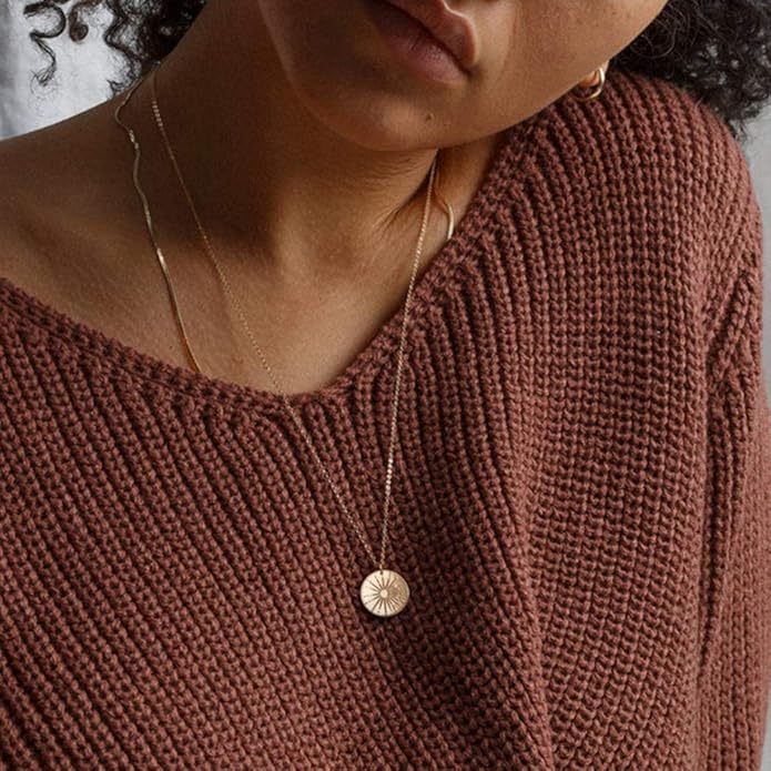 Turandoss Gold Layered Necklaces for Women - 14K Gold Plated Handmade Multilayer Bar Pearls Coin Disc Moon Butterfly Medallion Adjustable Dainty Layered Choker Necklaces for Women Jewelry