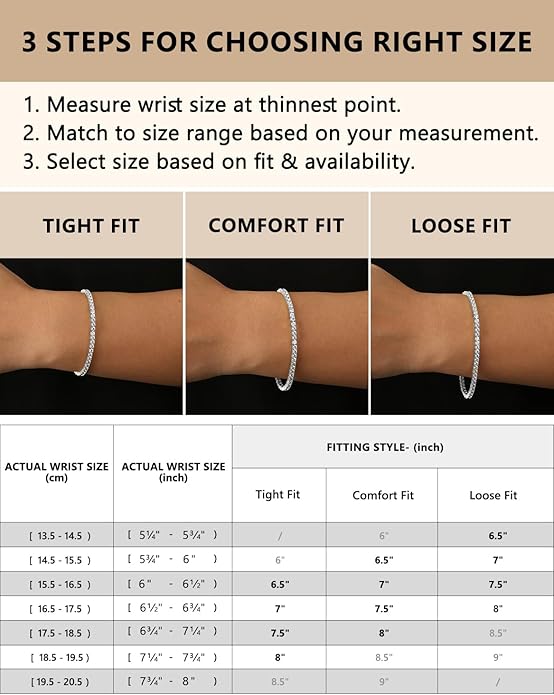 KRKCLIFE Tennis Bracelets for Women Men, 14K Gold Plated Hypoallergenic Classic Round AAAAA Cubic Zirconia, 3/4/5mm Width, Elegant Jewelry Anniversary Birthday Gifts for Her Him Wife Mom 6.5-8 Inch