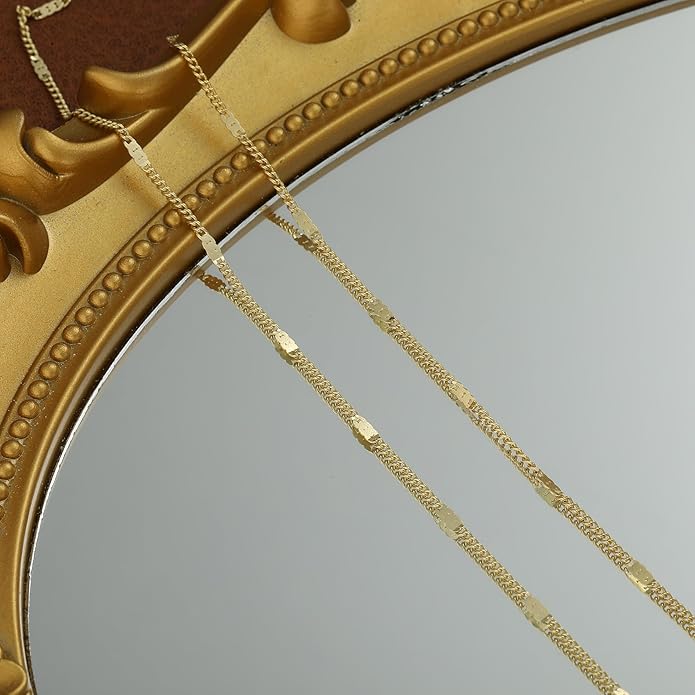 Long Gold Necklace for Women Trendy, Dainty Layered Lariat Necklace 14k Gold Plated Silver Y Shaped Beaded Chain Non Tarnish Drop Necklaces Simple Adjustable Jewelry Gift