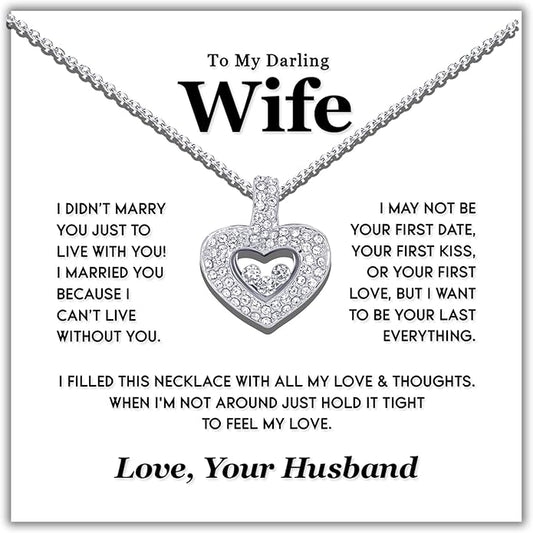 TRYNDI To My Wife Necklace from Husband - Soulmate, Girlfriend, Fiance Gift for Anniversary, Birthday, Christmas, Valentine's Day, Mother's Day - Romantic Wife Christmas Gift ideas