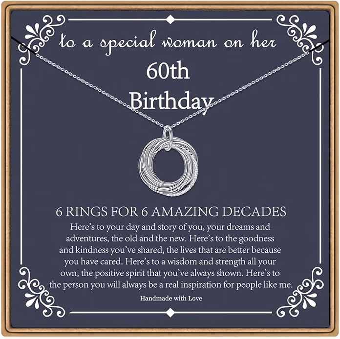 IEFLIFE Birthday Gifts for Women, Sterling Silver Necklaces, 40th 50th 60th 70th 80th 90th Birthday Necklace, 40 50 60 70 80 90 Years Old Birthday Gifts, 4 5 6 7 8 9 Decade Birthday Jewelry for Women