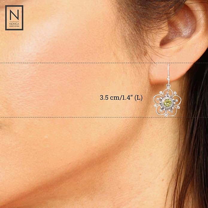 NOVICA Gold Plated Sterling Silver Half Hoop Earrings | Artisan Crafted | Slim Bali | No Gemstone | Push Back | Hypoallergenic Jewelry | Lead & Nickel Free | 'Bright' 1.3" L x 1.3" W x 0.1" D