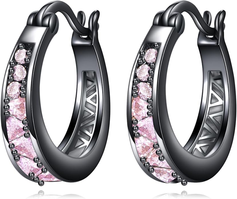 Sterling Silver Hoop Earrings Small Hoop Sun/Leaf/Triangle Huggie Earrings for Women Hypoallergenic