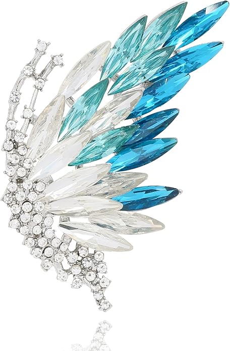 Butterfly Brooch Pins for Women Crystal Rhinestones Elegant Brooches Pins Wedding Jewelry Gift