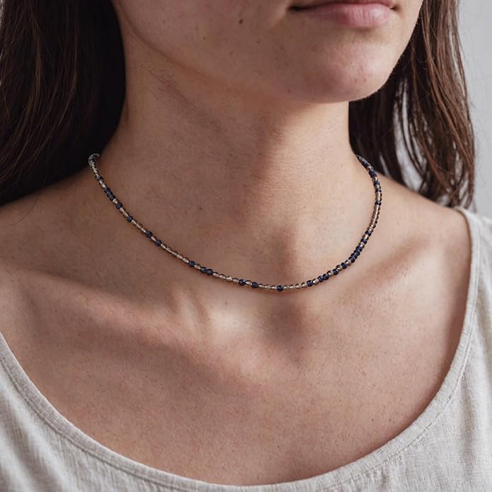 JSJOY Tiny Crystal Beaded Choker Necklaces for Women Colorful Beaded Necklace Dainty Choker Necklaces Simple Boho Jewelry Gifts for Teens Handmade Bead Necklaces Gifts