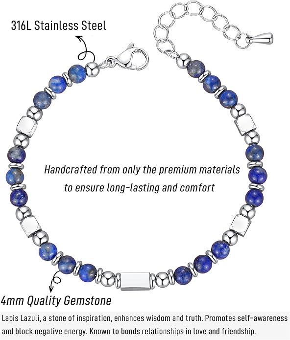Tiny Gemstone Beaded Bracelets for Women Teen Girls, You are Awesome Jewelry Gifts for Women, Friends, Sister, Mom, Daughter...