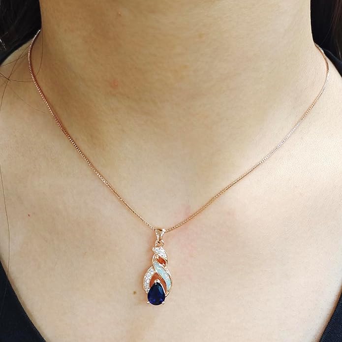 Hermosa Jewelry Sets Australian Created Opal Necklace Earrings Mother's Day Gifts Jewelry for Mom