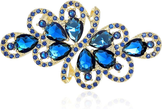 YOQUCOL Cubic Zirconia Crystal Rhinestone Wedding Brooch Pin for Women Brides Jewelry