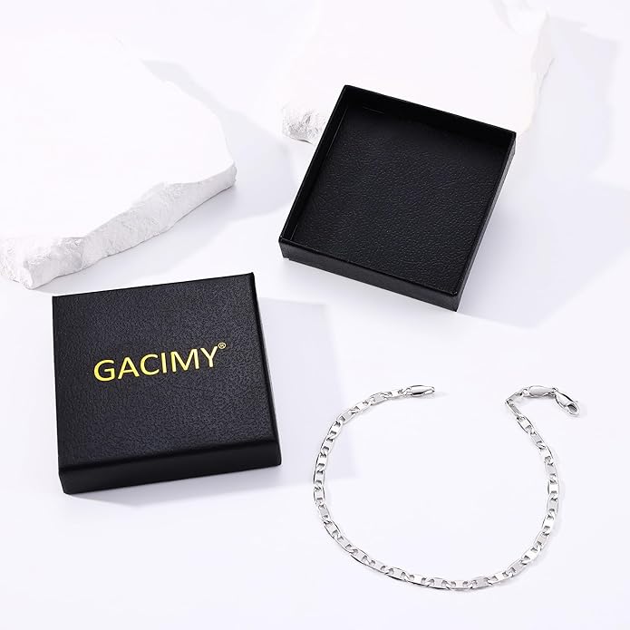 Gacimy 3.5mm Mariner Anklets for Women, 18K Gold Plated/Silver Tone Women’s Anklet, 9/10/11 Inches