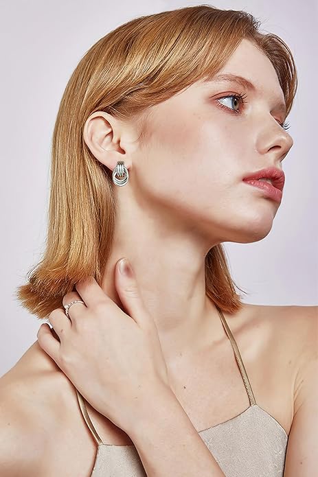 LILIE&WHITE Gold Chain Dangle Earrings - Women's Hypoallergenic Fashion Gift Earrings