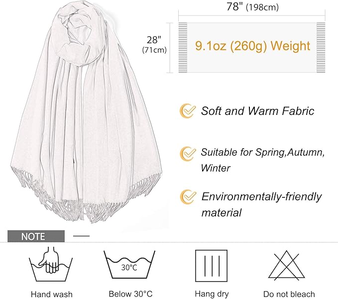 FURTALK Winter Scarf for Women Pashmina Shawl Wraps Soft Warm Fashion Blanket Scarves Gifts