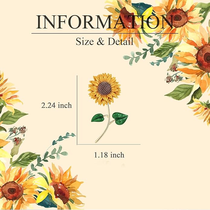 Flower Brooch for Women Girls Flower Rhinestone Brooch Gold Plated Lapel Pin Clothing Accessory Wedding Gift Fashion Jewelry for Mom Wife