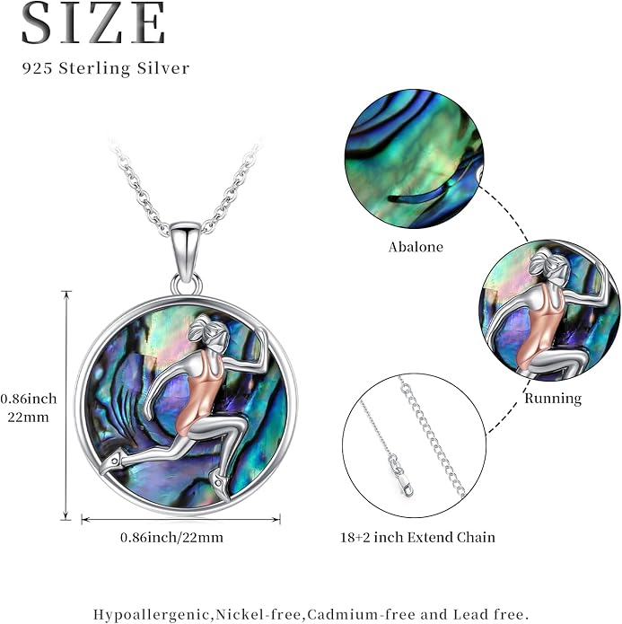 Soccer/Basketball/Gymnastics/Swimming/Ballet/Running/Golf/hockey Necklace 925 Sterling Silver Sport Jewelry Birthday Christmas Gifts for Women
