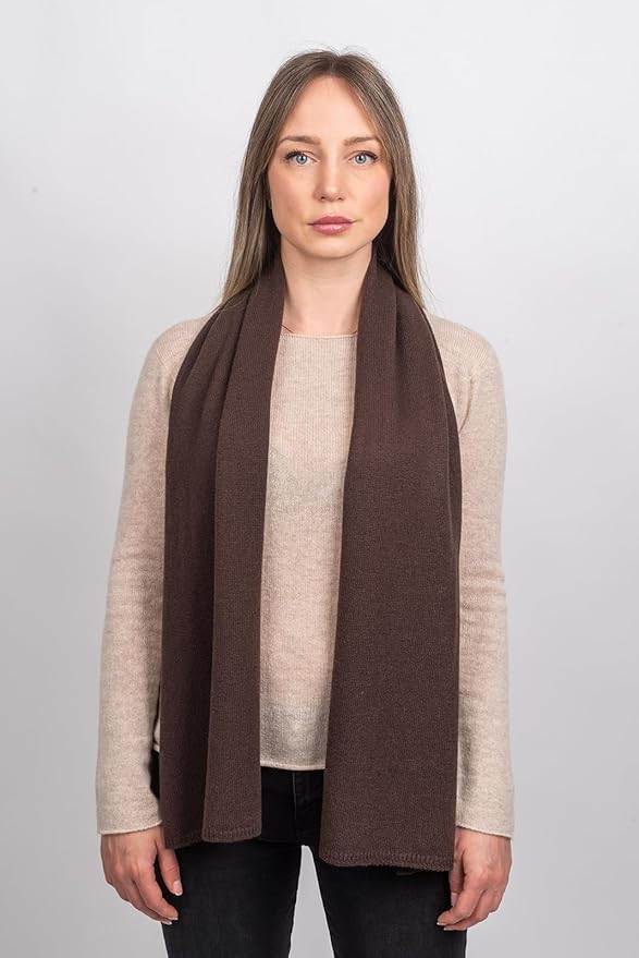 Dalle Piane Cashmere - 100% Cashmere Classic Scarf - Made in Italy - Neck Warmer (12" x 63") - Luxury Gift