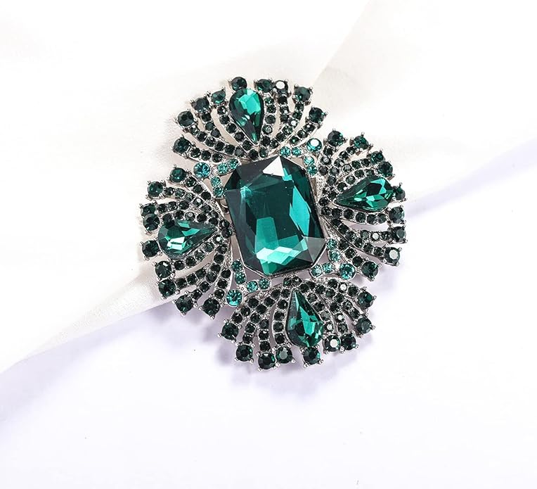 YOQUCOL Vintage Austrian Crystal Rhinestone Flowers Shaped Brooch Pin for Women Girls Lapel Pin for Sweater,Coat Dress Accessories